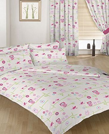 Ready Steady Bed Preorder for 14/12/2014 Delivery - Childrens Double Bed Size Owls Print Duvet Cover Set. Size: 200cm x 200cm