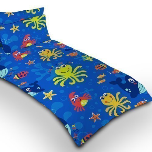 Ready Steady Bed Single Size Duvet Cover Set Aqua Time with Pillowcase