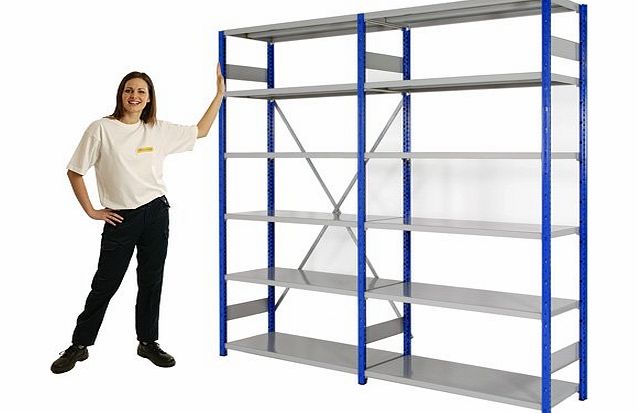 Readyrack 2000 Ex Blue Readyrack Boltless Storage amp; Shelving System Extension Bay Blue/Grey 2000(H) x 700(W) x 300(D) mm - Complete With 2 Uprights, 6 Shelves amp; fixings