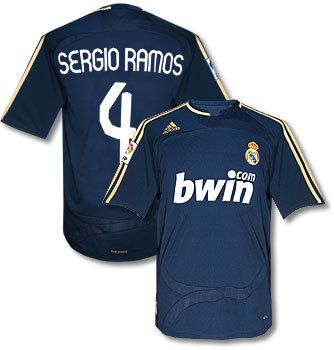 Real Madrid Adidas 07-08 Real Madrid away (Sergio Ramos 4)