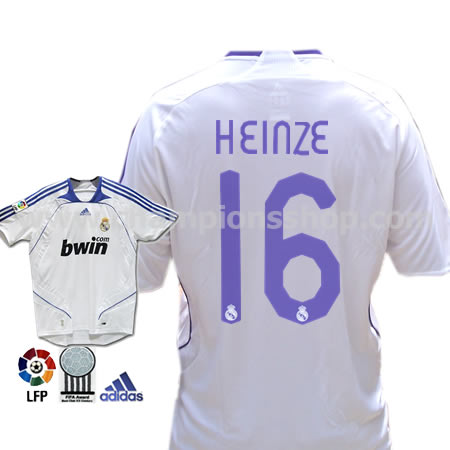 Real Madrid Adidas 07-08 Real Madrid home (Heinze 16)