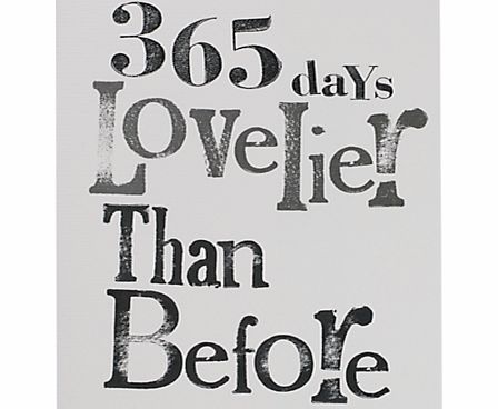 Really Good 365 Days Lovelier Birthday Card