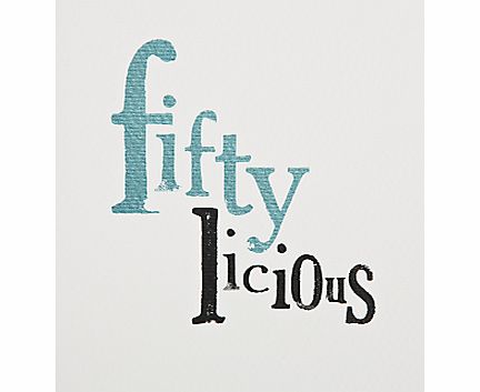Really Good Fifty Licious 50th Birthday Card