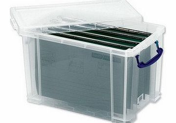 Really Useful Filing Box Plastic with 10 suspension files A4 19 Litre W290xD255xH395mm Ref 19C