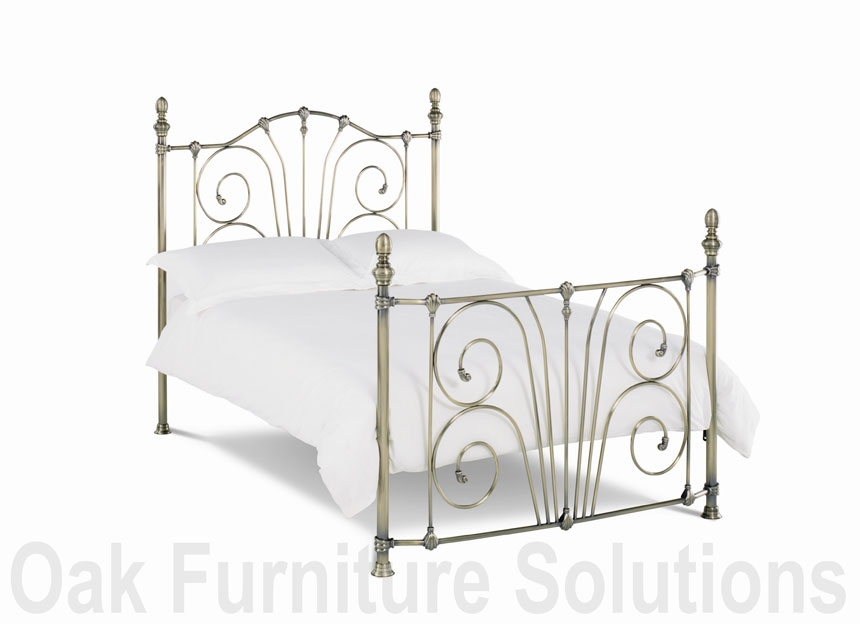 Rebecca Antique Brass Bedstead - 135cm- Double