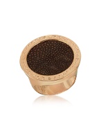 Melrose - Rose Gold Plated and Galuchat Ring