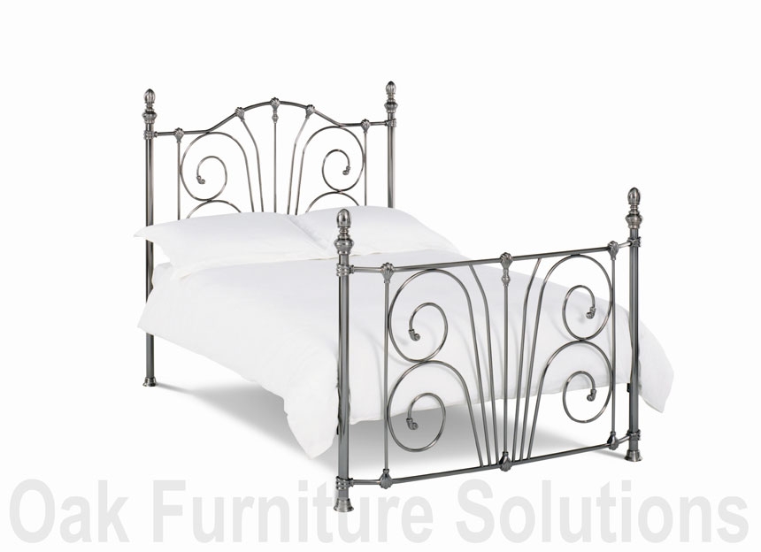 Rebecca Nickel Bedstead - 135cm- Double and