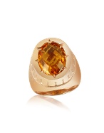 Tropezienne - Oval Amber Gemstone Ring