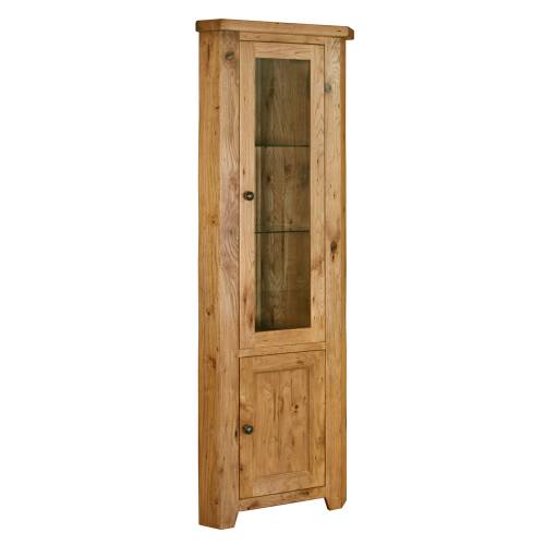 Reclaimed Oak Furniture Range Reclaimed Oak Glazed Corner Display Unit