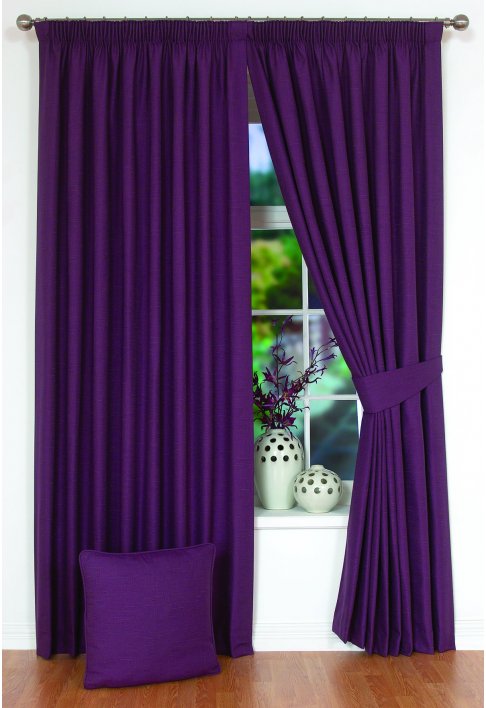 Rectella Peru Plum Lined Curtains
