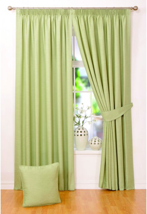 Rectella Peru Soft Green Lined Curtains