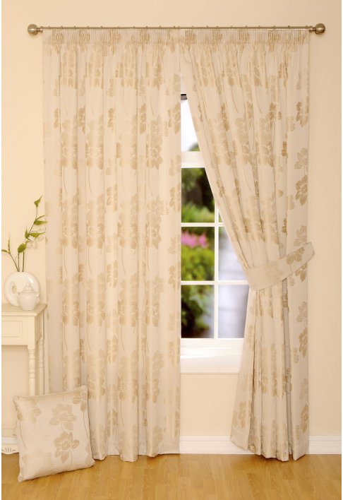 Rectella Toledo Cream Lined Curtains