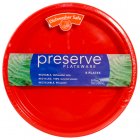 Recycline Preserve Large Recycled Plastic Plates (Red)