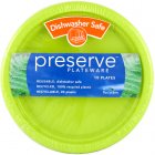 Recycline Preserve Small Recycled Plastic Plates (Green)