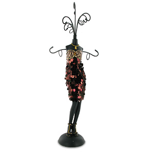 Red and Bronze Sequin Dress Jewellery Hanger