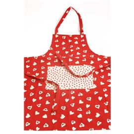 Red Apron with Hearts
