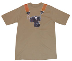 Red Dot Camera print front t-shirt