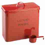 Red enamel laundry powder box with scoop