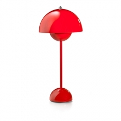 Red Flowerpot Table Lamp
