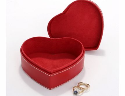 Red Heart Shaped Leather Box 4428CX