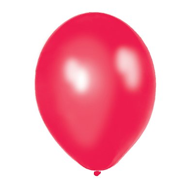 Red metallic latex balloons pk8