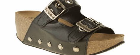 Red Or Dead Black Shaky Shaky Sandals