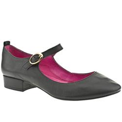 Female Darcy Leather Upper Low Heel Shoes in Black, Red, White