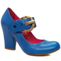 Red Or Dead Female Maxa Leather Upper Evening in Blue, Green, Tan