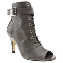 Red Or Dead Female Merci Leather Upper Ankle Boots in Grey