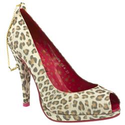 Red Or Dead Female Miami Ii Leopard Suede Upper Evening in Beige and Brown