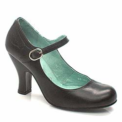 Red Or Dead Female Millie Leather Upper Evening in Black, Red