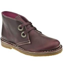 Red Or Dead Female Supernova Leather Upper Casual in Burgundy, Tan