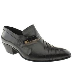 Red Or Dead Male Cuban Loafer Leather Upper Laceup Shoes in Black and Grey, Dark Brown