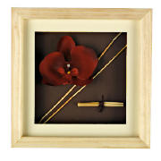 Red Orchid Square 25x25cm Wooden Frame
