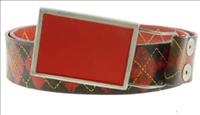 red Rectangle - Argyle Leather Belt by Jon Wye