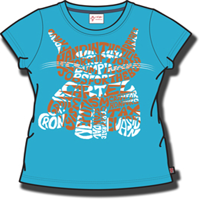 Fat Cat Womenand#39;s Organic Blue T-Shirt