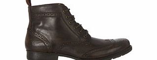 Butley brown leather laced boots