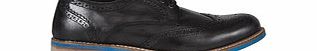 Gore black leather contrast brogues