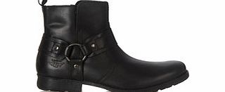 Red Tape Medlock black leather stirrup boots