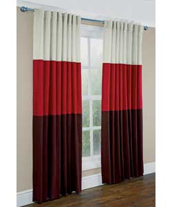 Red Trio Slot Top Curtains - 46 x 72 Inch