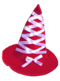 Witch Hat with White Ribbon