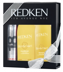 Redken BLONDE GLAM and QUICK DRY GIFT SET (3