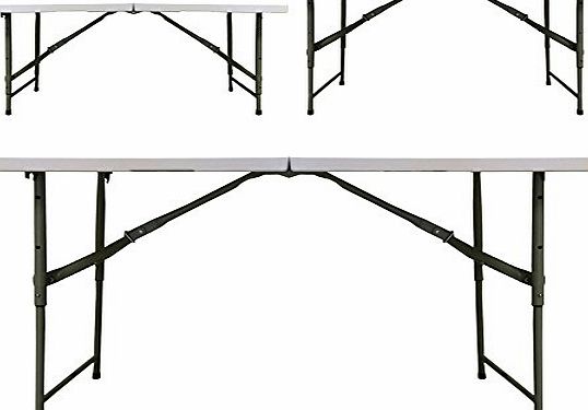 Redstone Outdoors Redstone 4ft Folding Trestle Table - 3 Height Positions - Strong 300kg Load Capacity - Unique Lock Mechanism - Delivery Packaging With Polystyrene Side Protection To Prevent Damage