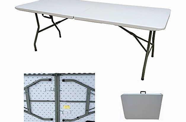 Redstone Outdoors Redstone 6ft Folding Trestle Table - Super Strong 300kg Load Capacity - Unique Lock Mechanism - Delivery Packaging With Polystyrene Side Protection To Prevent Damage