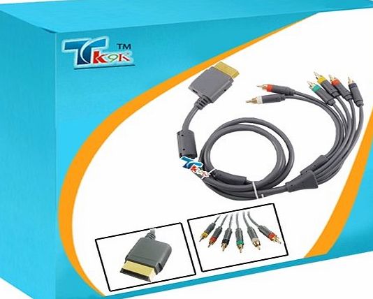 3 Meter Gold Plated HD Component AV Video Cable for XBOX 360, Connect to your HDTV (High-Definition TV) or EDTV (Enhanced-Definition TV) and enjoy the most stunning graphics available from your xBox 3