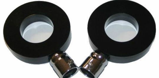 *REDUCED TO CLEAR* Pair of Black Gloss Finish Curtain Finials - Screw onto Pole