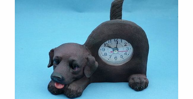 Redwood Giftware Chocolate Labrador Wagging Tail Novelty Clock