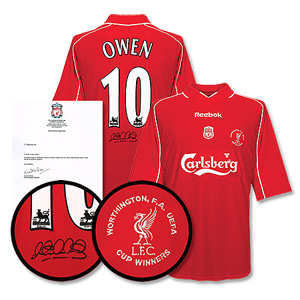 Reebok 00-02 Liverpool Michael Owen Signed Shirt