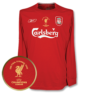 Reebok 04-06 Liverpool Home L/S Shirt   CL Finalist Transfer