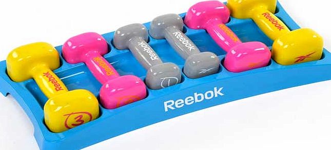 Reebok Dumbbell Set - 2 x 1kg. 2 x 2kg. 2 x 3kg